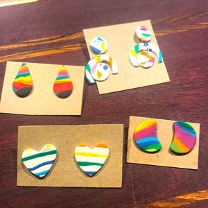 Handmade clay earrings